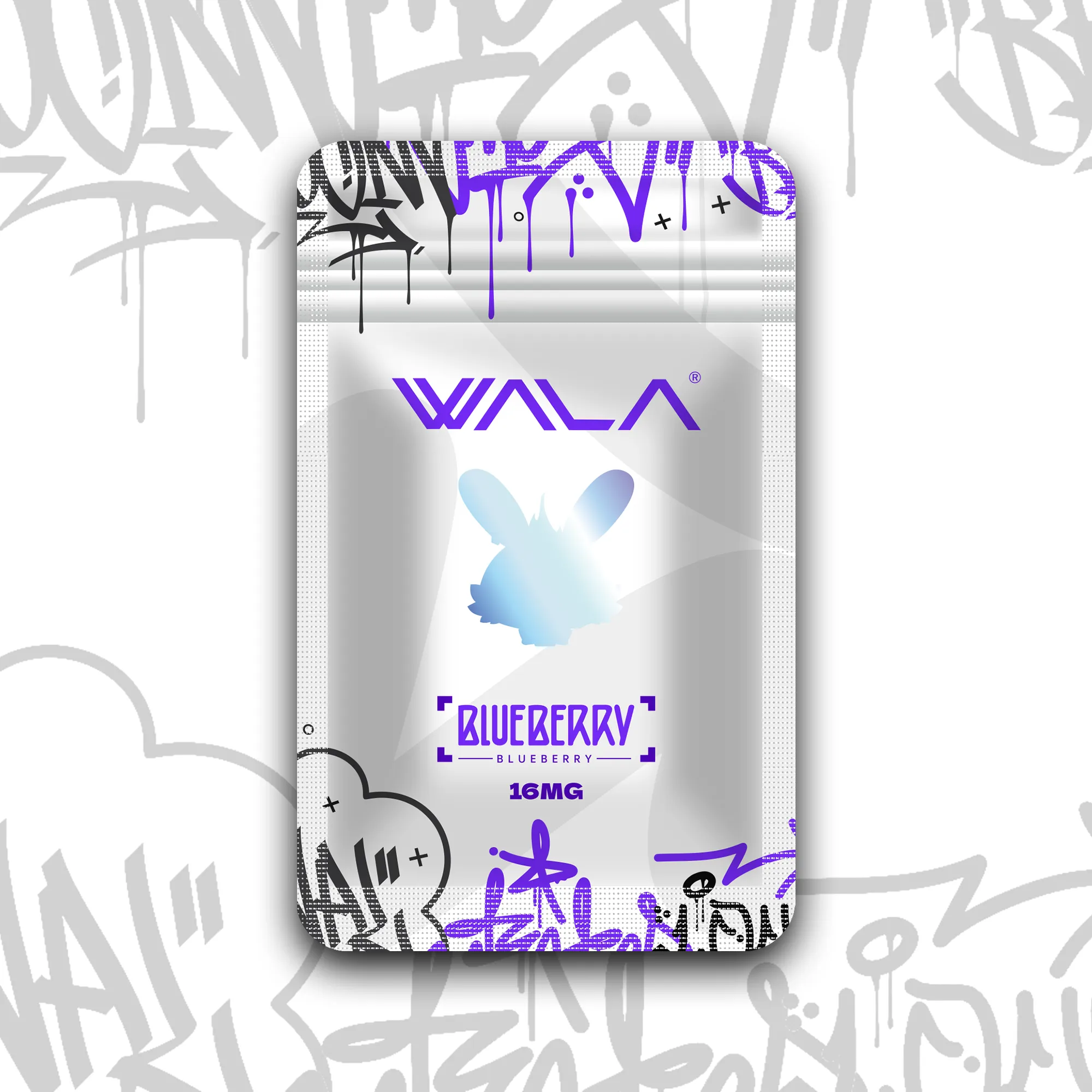 POUCHES (5) wala-nicotine-pouches-55-pouches-16mg-blueberry